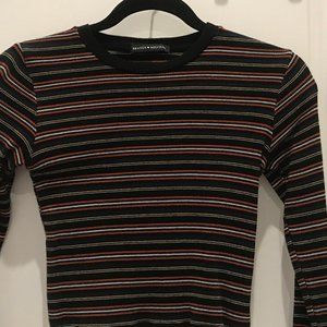 Long Sleeve Striped Brandy Melville shirt